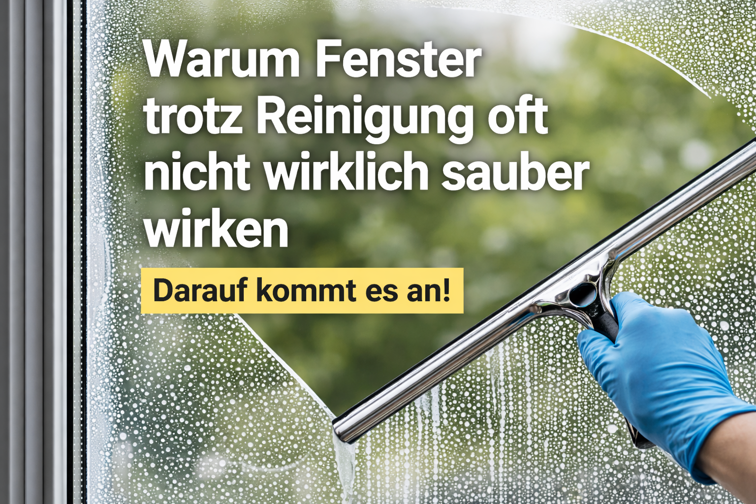 Warum Fenster oft trotz Reinigung nicht wirklich sauber wirken